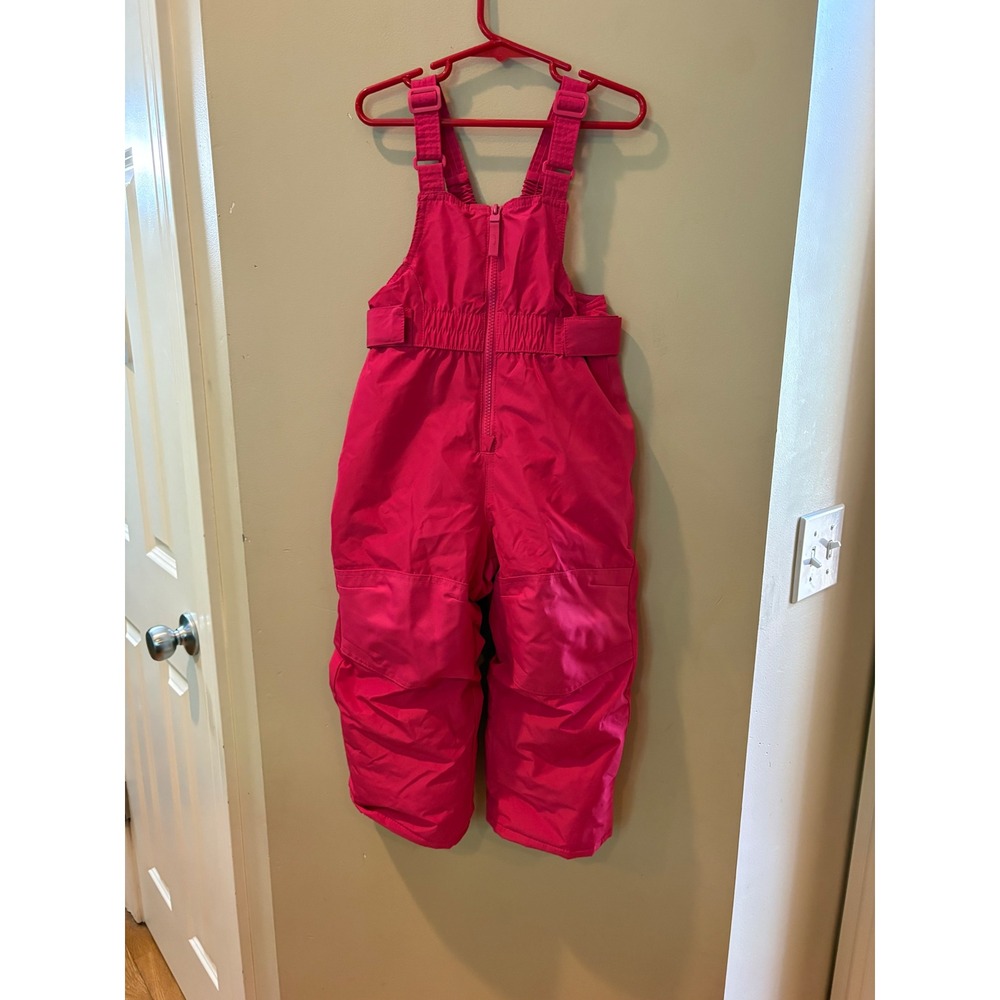 New Cat & Jack Girls Pink Insulated Snow Bibs Overalls Size 3T